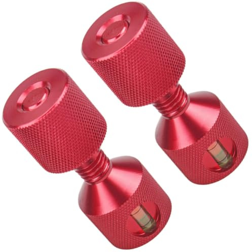 Flange Alignment Tool 1-1/8 Inch Two Hole Pin Set, Aluminum Positioning Pins with Built-in Level for Pipe Flange Locator and Fitting, Welding Pipeline Installat(RED2PCS)