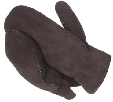Harrys-Collection Herren Handschuhe Fäustlinge aus Lammfell mit Gummizug