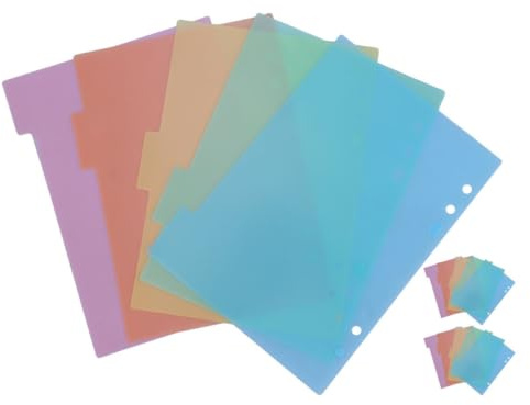 Gadpiparty Lot de 3 intercalaires pour classeur avec pages de rangement pour planificateur et classeur à anneaux pour catégorisation rapide des documents