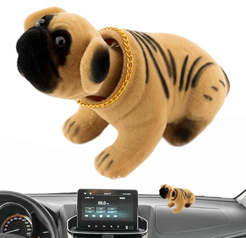 Liqzirtu Décoration de Tableau de Bord pour Chien – Figurine à tête Mobile pour Chien, Ornement Portable | Décoration de Bureau pour intérieur de véhicule, Table de Bureau, étagère