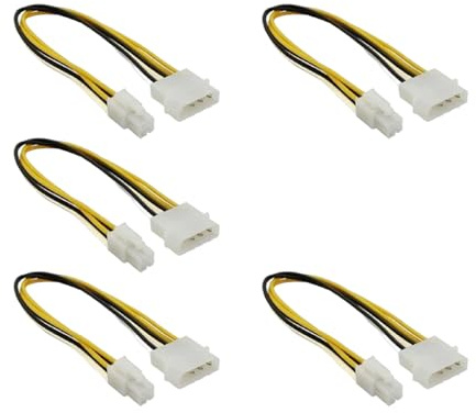 Wsdsgz Alimentación de 4 pines a CPU moderna flexible para placa base, requisito de energía para accesorios de placa base, cable de compatibilidad de fuente de alimentación de PC