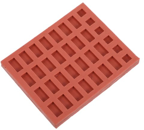 IWOWHERO Moule en silicone pour mini briques de construction, flexible et résistant, 28 briques longues et 6 carrées, convient pour travaux manuels, modélisations architecturales