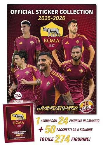 EURO PUBLISHING Album Figurine Roma 2025-2026 - Prodotto Ufficiale (+ 274 figurine)