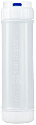 San Jamar EZ KLEEN Saucenflasche aus Kunststoff mit mittlerem Ventil für dicke Saucen und Genuss, 590 ml, Weiß, 12 Stück