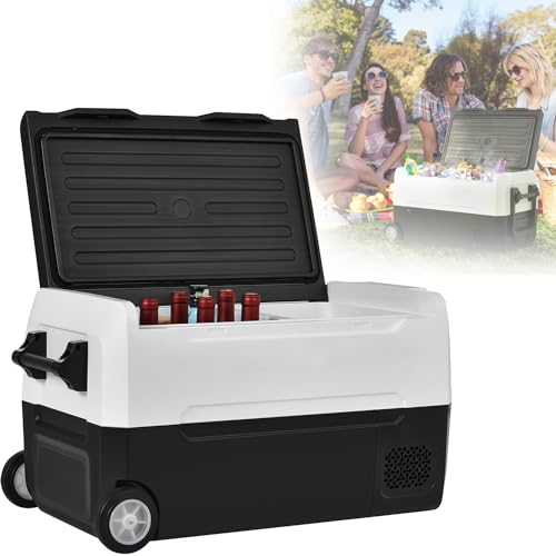 Qiang 31.5L Mini Frigo de Chambre Mini Frigo Cosmetique Portable Glaciere Electrique Mini Frigo Voiture réfrigérateur Double Zone | avec Mode ECO | pour Voiture et Prise électrique