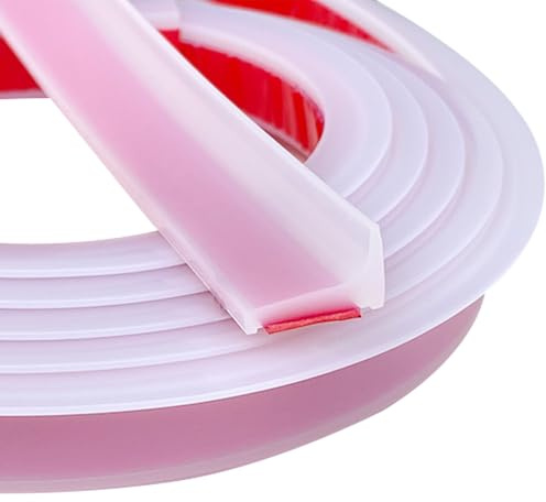 Joint pour Douche 2.6M Seuils de Douche Barriere de Douche Anti Débordement | Seuil de Douche Barrage D'eau Autocollante Joint Baignoire Bonne Étanchéité pour Baignoire Coins Évier Transparent