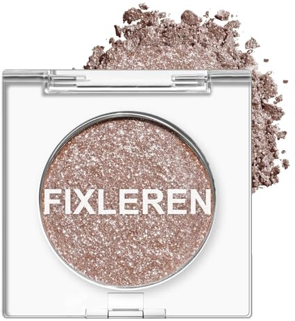 Fixleren Glitter Chamäleon Lidschatten Make-up Palette, Highlighting Eyeshadow，Metallic Changing Langanhaltende holografische Glitter Multichrome Lidschatten, Bühnen-/Party-Make-up. (Gold-13)