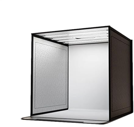 Studio Photo Box - Caja de luz para fotografía, 44 x 44 cm, tienda de campaña plegable con luz LED regulable, accesorios de sesión de fotos para joyas, accesorios, maquillaje, modelos hechos a mano