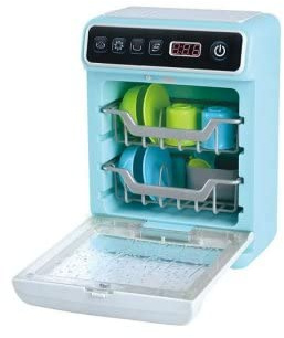 Lave Vaisselle Enfant et Accessoires dinette - Jouet realiste, Boutons Fonctionnels, Sons et lumieres - Set Jeu d'imitation Cuisine avec 1 Carte Tigre