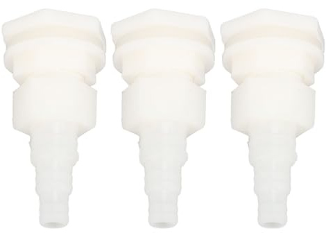 Kikumi Conector de Manguera de Tanque de Agua de 10 Pcs 9 Mm de 12 Mm de 16 de Diámetro G1/2 PP PP Silicona Junta de Manguera de Agua de para Granja Avícola