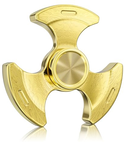 Coolden Fidget Spinner Metal Fidget Toys Focus Hand Spinner Leise 3-5Min Hochwertig Anti Stress Sensorisches Spielzeug Cool EDC Hand Kreisel für Büro Schule Geschenk für Kinder Erwachsene Silver