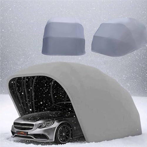 Carport in acciaio inox, riparo semiautomatico e resistente, tenda da sole pieghevole e retrattile per auto con serratura a combinazione in metallo, per garage esterni(Gray,6x2.5x2.5m)