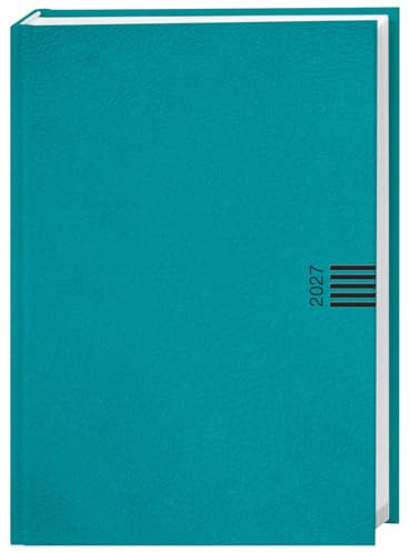 Tages-Cheftimer petrol - Kalenderbuch A6 - Terminkalender 2027 - Heye-Verlag - 1 Tag 1 Seite - Kalender mit Lesebändchen - 10,5 cm x 14,8 cm