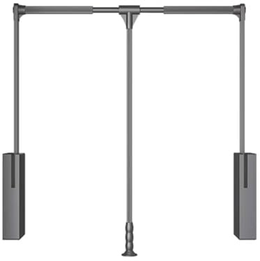 ISCBAFYX Ausziehbare Schrankstange, verchromt, strapazierfähig, verstellbar, 45,7–121,9 cm, Schrank-Ausziehstangen, Kleiderbügel zum Aufhängen von Kleidung, Kleiderschrank-Hebeschiene, Grau-310–450