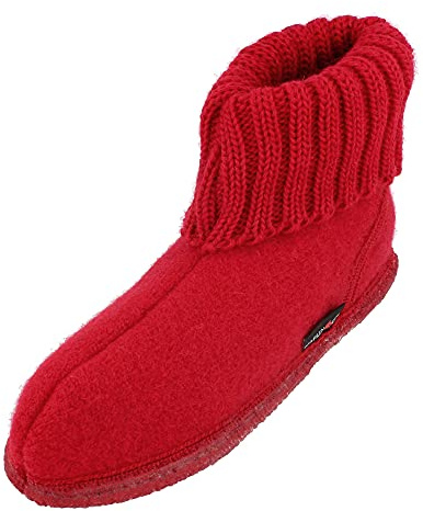 HAFLINGER Hüttenschuh Karl Filzpantoffel mit Kragen Hausschuh