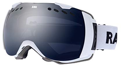 Ravs Skibrille Snowboardbrille Schutzbrille Schneebrille AUCH für Brillenträger mit Black Pearl Glas