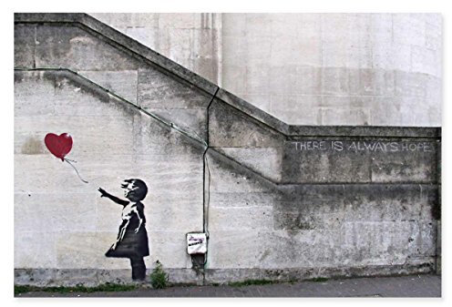 Always Hope Banksy Streetart Zimmerposter – Poster in div. Größen 60x90cm
