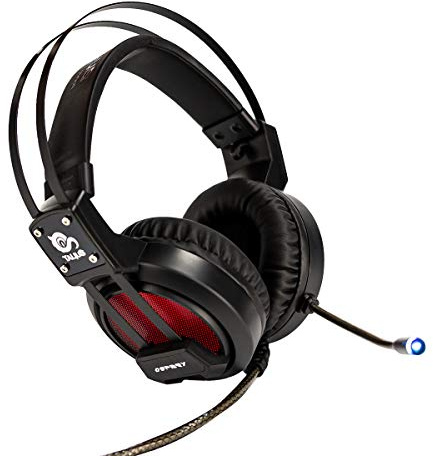 Talius Osprey - Auricular Gaming RGB 7.1 omnidireccional, programable, cancelación de Ruido, Controlador de Volumen Compatible PC & PS4/5, Negro (Osprey)