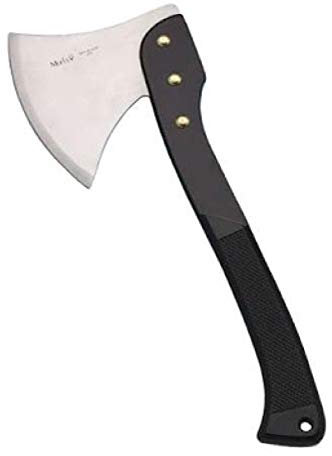 Muela Hacha HA-W para campo con mango de aluminio para Caza, Pesca, Supervivencia y Bushcraft Realizado en Ciudad Real + Portabotellas de regalo