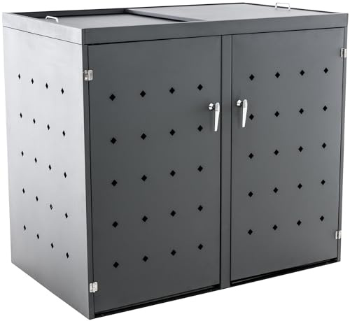 CLP Mülltonnen-Verkleidung Nelli I Box Für 240L-Abfalltonne, Farbe:anthrazit, Größe:132x80x116 cm