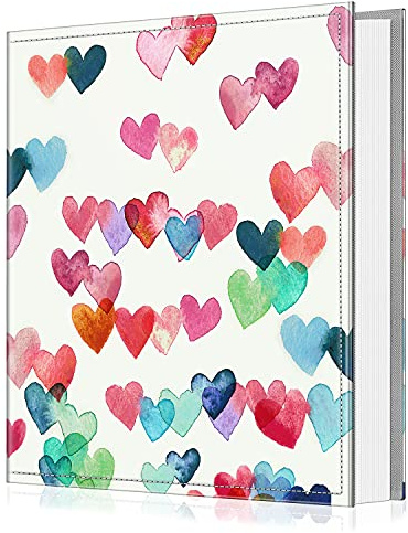 Fintie Photo Album 4x6 Photos - 600 Pockets Large Capacity Albums Book Cover for Family Wedding Anniversary Baby Vacation Pictures, Raining Hearts
