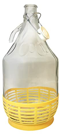 Demijohn - Airlock, Bung, tubo sifone per sidro carboy, 1 gallone, produzione di vino, stoccaggio - DIAH (1 x 5L Demijohn)