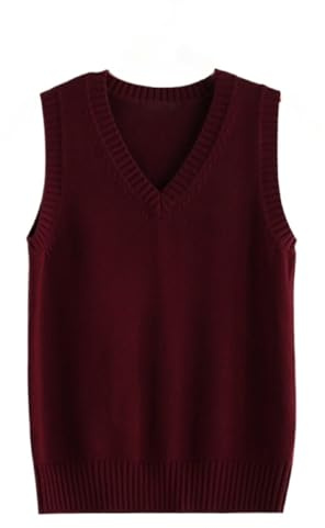 Dawwoti Donne Maglione Lavorato A Maglia Gilet Senza Maniche Pullover Carro Armato Del Cotone Top Maglia
