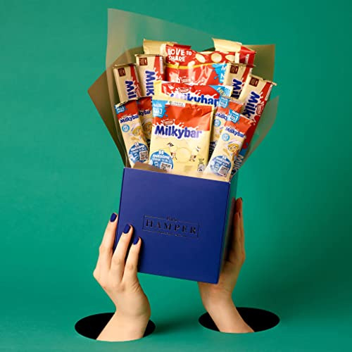 Milkybar - Cesto per bouquet di cioccolato, colore: blu navy
