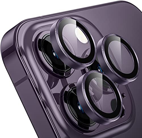 WSKEN Kameraschutz Kompatibel mit iPhone 14 Pro/iPhone 14 Pro Max Kamera Schutzglas, 9H Härte Kratzfest Blasenfrei, HD gehärtetes Metallglas Kamera Displayschutzfolie Filmzubehör