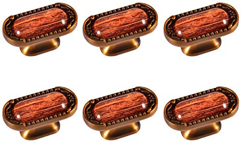 COTBY Set mit 6 luxuriösen Vintage-Türknaufen, Schubladenschränken, Kristall-Möbelgriffen für Schränke, Küchen- und Badezimmerschränke, Fensterläden usw. (Lochabstand 128 mm) (Farbe B, Einzelloch)