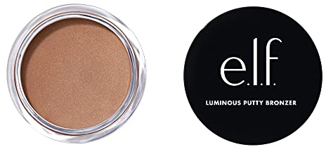 e.l.f. Luminous Putty Bronzer, bronzant léger Putty to Powder pour une finition éclatante et lumineuse, hautement pigmentée, végétalien et sans cruauté envers les animaux, jour trip 10 g