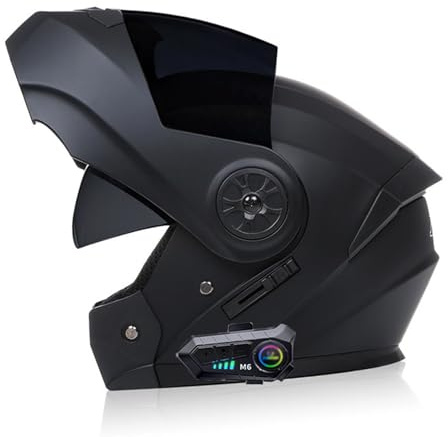 ZHTBATE Casco Integrato Apribile con Interfono Omologati ECE Casco Moto Modulare Bluetooth Caschi Modulari per Uomo Donna con Doppia Visiera Casco Integrale Casco Crash