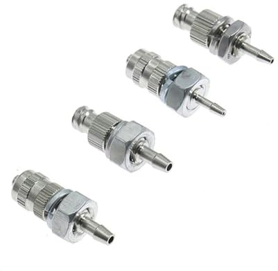 Luer-Lock-Adapter, Anschlussstück für Spenderanschluss, Metall, vernickeltes Messing, Gewindeplatte, fester Adapter, Nadelumwandlung, Gasrohr-JT-049 (1 Stück)