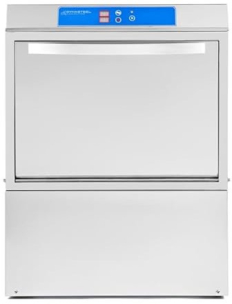Lave-Vaisselle Professionnel avec Pompe de Vidange - Doseur de Liquide de Rinçage et Détergent - 50 x 50 cm