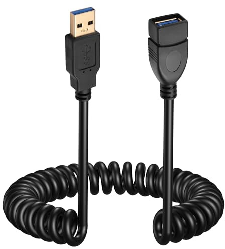 CERRXIAN 1,2 m USB 3.0-förlängningskabel, USB A hane till hona, 5 V/2 A, 5G, hög dataöverföring för telefon, USB-hubb, tangentbord, kamera, hårddisk,