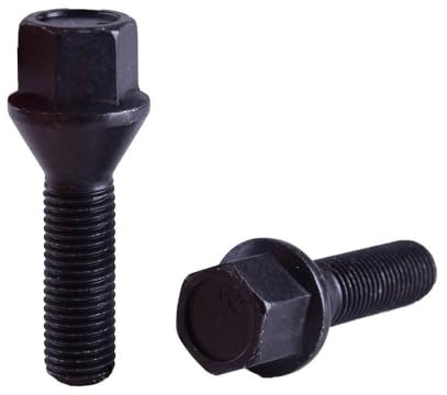 20 Radschrauben M14x1,5 Radbolzen Kegelbund Kegel SW17 SCHWARZ große Auswahl M14 1,5 (M14x1,5x28mm)
