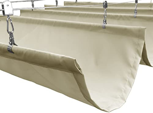 Waterproof Retractable Pergola Canopy Kit for Outdoor Patio Deck Porch White 0.9x5m
