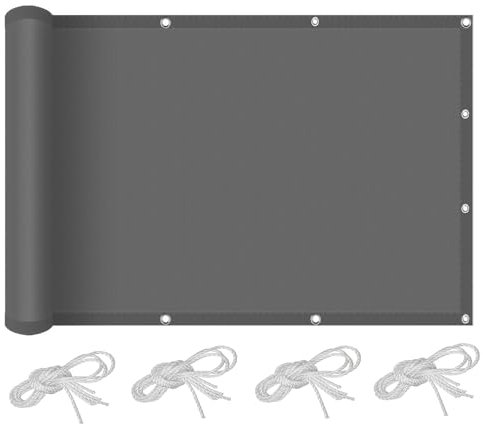 Voile d'ombrage imperméable 0,5 x 0,5 m anti-UV à 98 % - Gris foncé - Fabriqué sur mesure pour terrasse, jardin, pergola