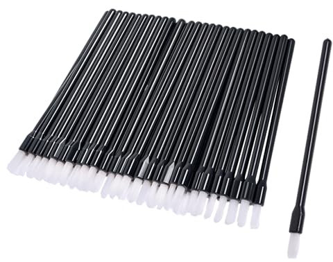 80 Pieces Mini Paint Brushes for PYO Cookies Multifunctional Disposable Paint Your Own Brushes Makeup Lip Brushes Nail Polish Brushes Lip Wands Applicators Lipstick Brush Lip Gloss -Black