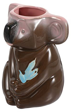 IMIKEYA Coppa Koala Tiki tazza personalizzata tazza mug personalizzata bicchieri cocktail una tazze tiki bar tik bar da bere bicchiere d'acqua ceramica Brown