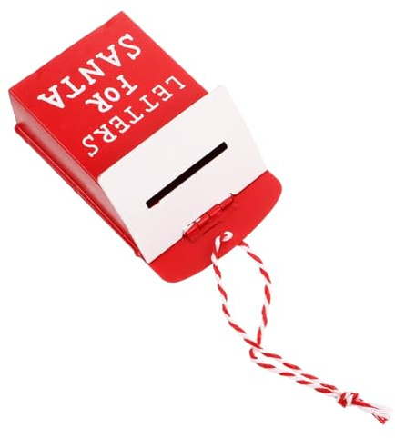 Luxshiny Weihnachtsbriefkasten Aus Metall Mit Weihnachtsmann-Motiv Briefkasten-Ornament Für Weihnachtsdekoration Festliche Heimdekoration Für Hotels Und Schaufenster