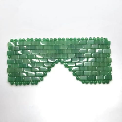 Gua Sha Stein, grünes Urin-Augenmasken-Set, natürliches Jade-Kristall-Augen-Relax-Schlafmaske, Gesichtsroller, Gua-Sha-Massage, grün