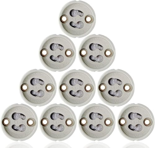 20x MPS-Contact SOD11301 GU10 Fassung | Sockel für GU10 LED und Halogen | Leuchtmittel (20 Stück) inkl. 15cm Kabel 230V