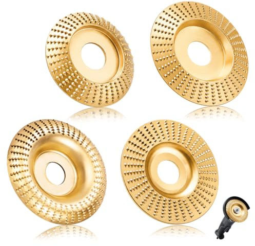 4 dischi abrasivi per smerigliatrice angolare, 85 e 100 mm, per smerigliatrice angolare da 115 mm/125 mm con 7/8 (22 mm), disco flessibile per legno, disco per grattugia, fresa per legno per