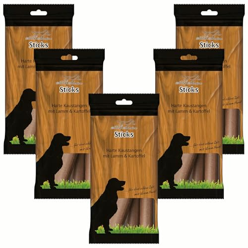 Schecker Hundesnack - Harte Kaustangen aus Reis Kartoffel Teig - mit Lamm, Pferd oder Käse - 200g - Glutenfrei - für Hunde (200 g (5er Pack), Lamm)