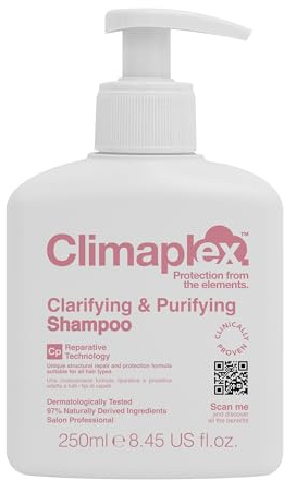 Climaplex Klargörande och renande schampo - djuprengöring och renar håret från fläckar - lägger till glans, volym och mjukhet -250 ml