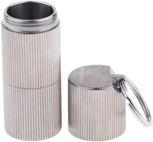 Tubayia Wasserdicht Edelstahl Pillenbox Pillendose Tablettenbox für Outdoor Camping Reisen