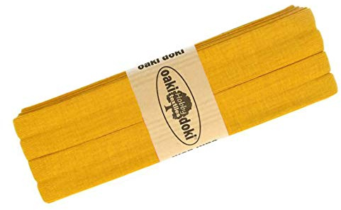 Schrägband Jersey 3m Breite 20mm Oaki Doki Tricot de Luxe Einfassband elastisch über 80 Farben