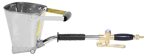 Jenngaoo Putzwerfer 4 Jet, Druckluft Putzpistole Mörser Sprüher Zement Trichterpistole aus Aluminium, Heavy Duty Stuck Sprayer Hopper Gun für Wände, Decken, Hausrenovierung und Baustellen