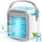 Portable Rechargeable Air Cooler With 3 Speeds, 7 Colors, and Water Tank - 3 in 1 Evaporative Air Conditioner Fan, Cordless With Handle for Home, Office and Room